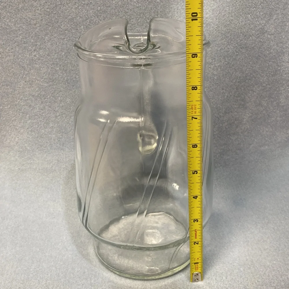 Indiana glass Double Swirl Smooth Finish 1960's Water Pitcher Clear Glass